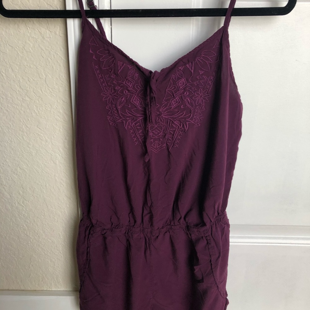 Garage Eggplant Purple Romper